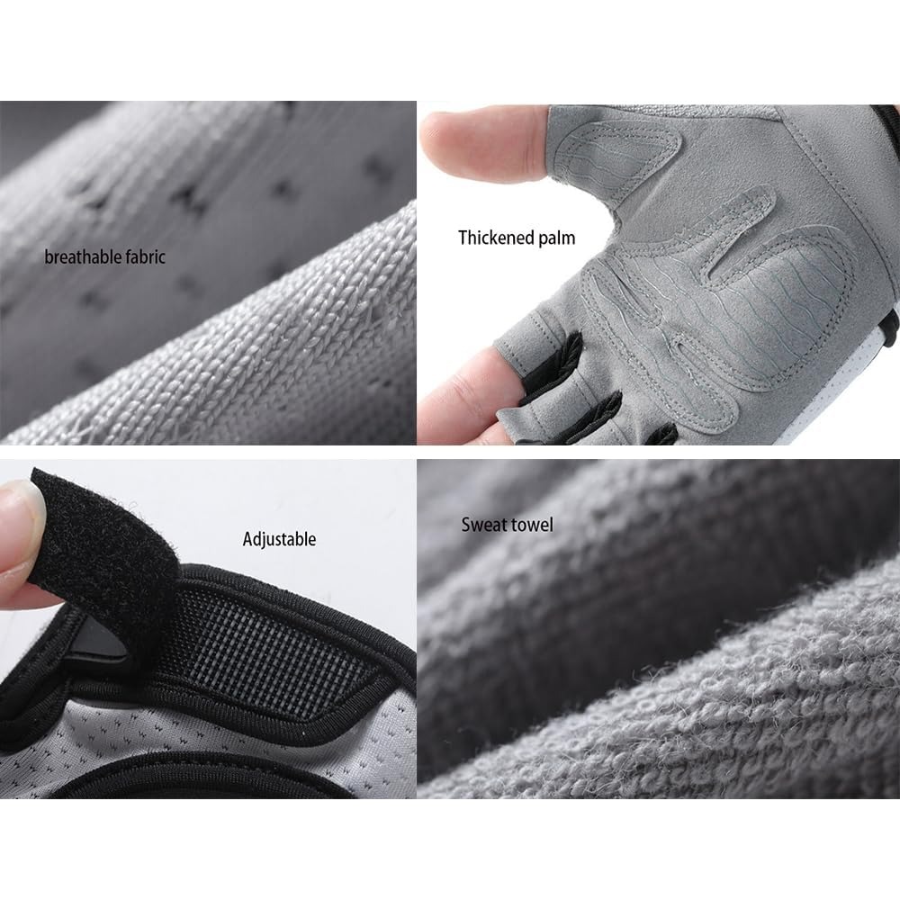 Cycling Glove Padded - Sarung Tangan Olahraga Tanpa Jari untuk