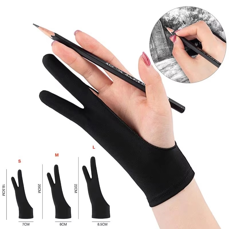 Touchscreen Glove Capacitive - S/M/L Sarung Tangan Menggambar Dua Jari