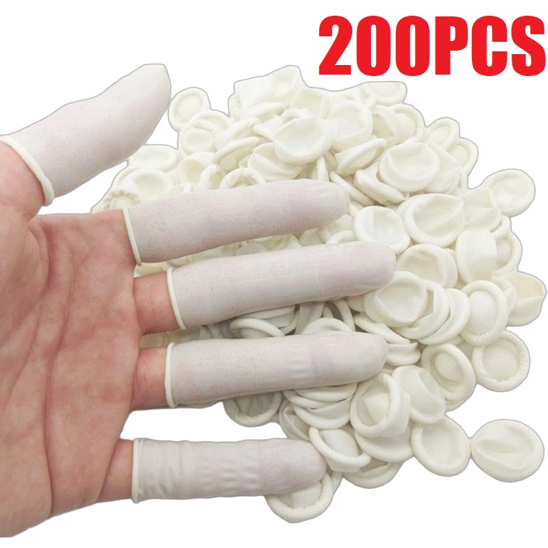 Latex Disposable Glove - 100/200 Buah Sarung Tangan Jari Anti