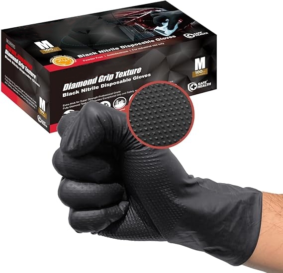 Nitrile Mechanic Glove - Sarung tangan nitril hitam sekali pakai
