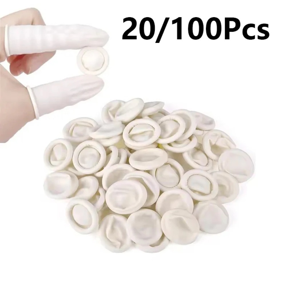 Latex Disposable Glove - 20 Buah/100 Buah Sarung Jari Karet