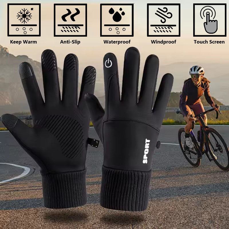 Ski Glove Waterproof - Sarung Tangan Fleece Layar Sentuh Anti