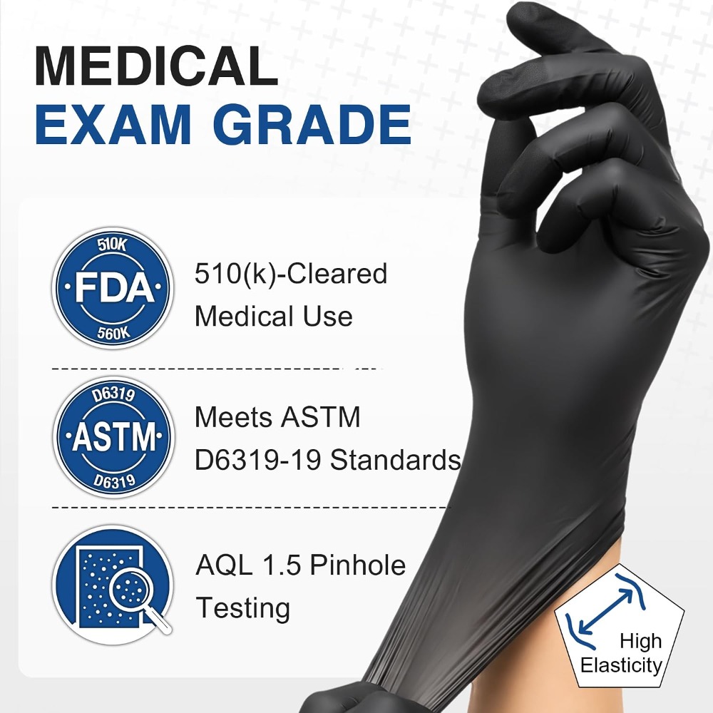 Sarung Tangan Nitril Hitam Sek - Exam Glove Nitrile ulasan dan harga