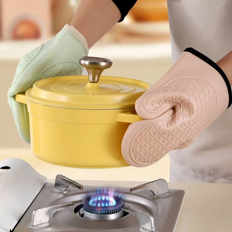 2 buah sarung tangan insulasi  - Oven Mitt Silicone ulasan dan harga