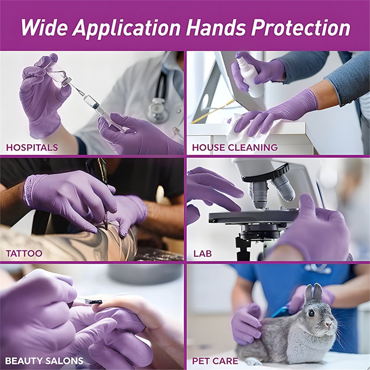 HITL 100 Buah Sarung Tangan Uj - Exam Glove Nitrile ulasan dan harga
