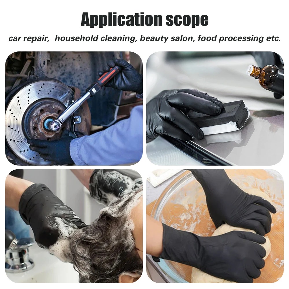 Sarung Tangan Nitril Hitam Sek - Nitrile Mechanic Glove ulasan dan harga