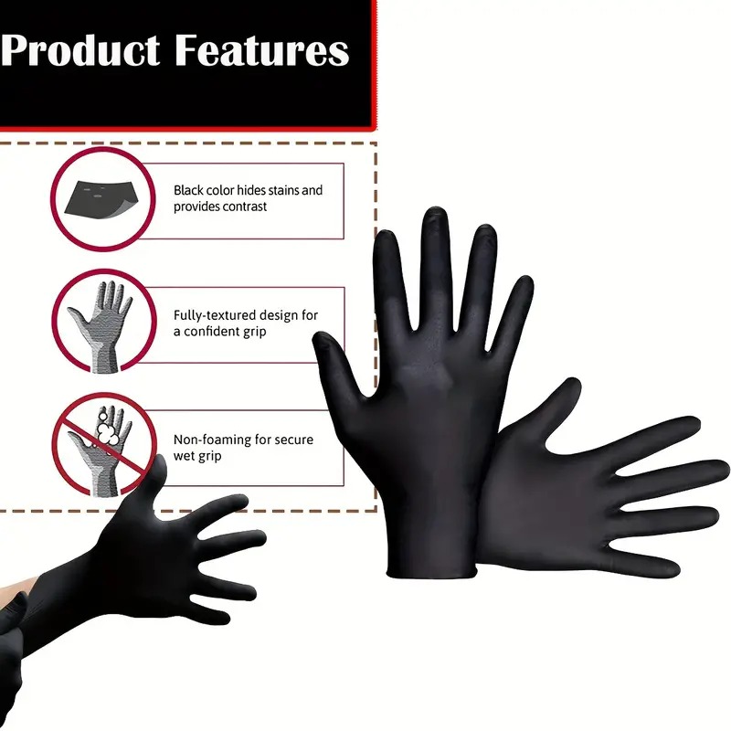 Sarung Tangan Nitril Hitam Sek - Nitrile Mechanic Glove ulasan dan harga