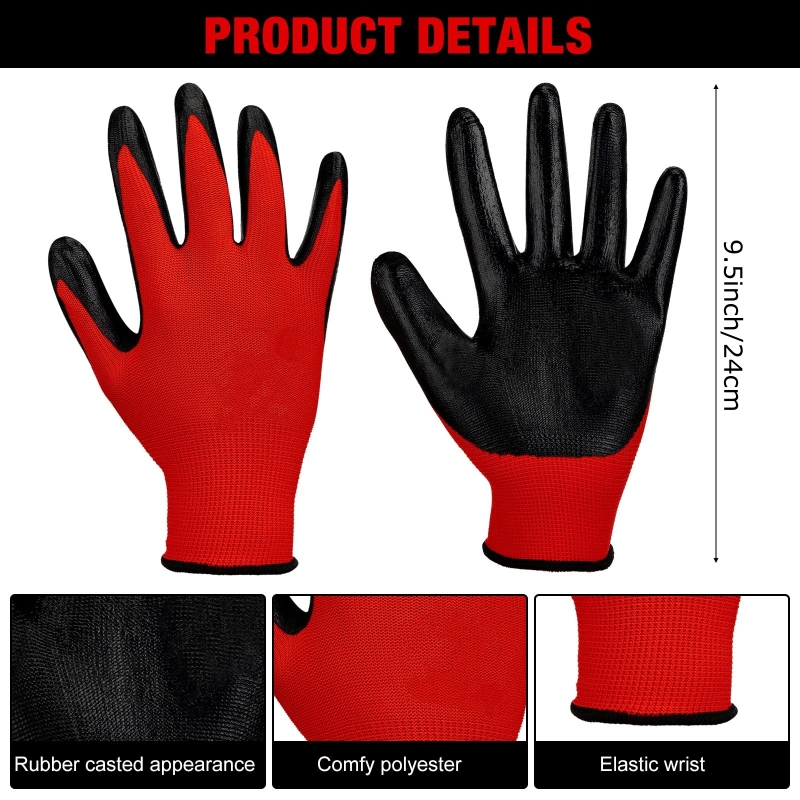 4/20 Buah Sarung Tangan Kerja  - Nitrile Mechanic Glove ulasan dan harga