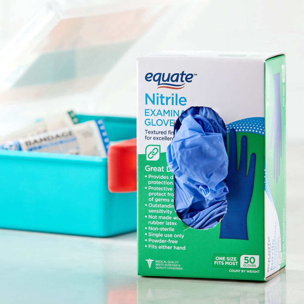 Sarung Tangan Nitril Equate, U - Exam Glove Nitrile ulasan dan harga