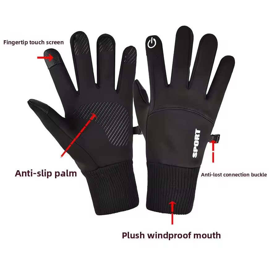 Sarung Tangan Fleece Layar Sen - Ski Glove Waterproof ulasan dan harga