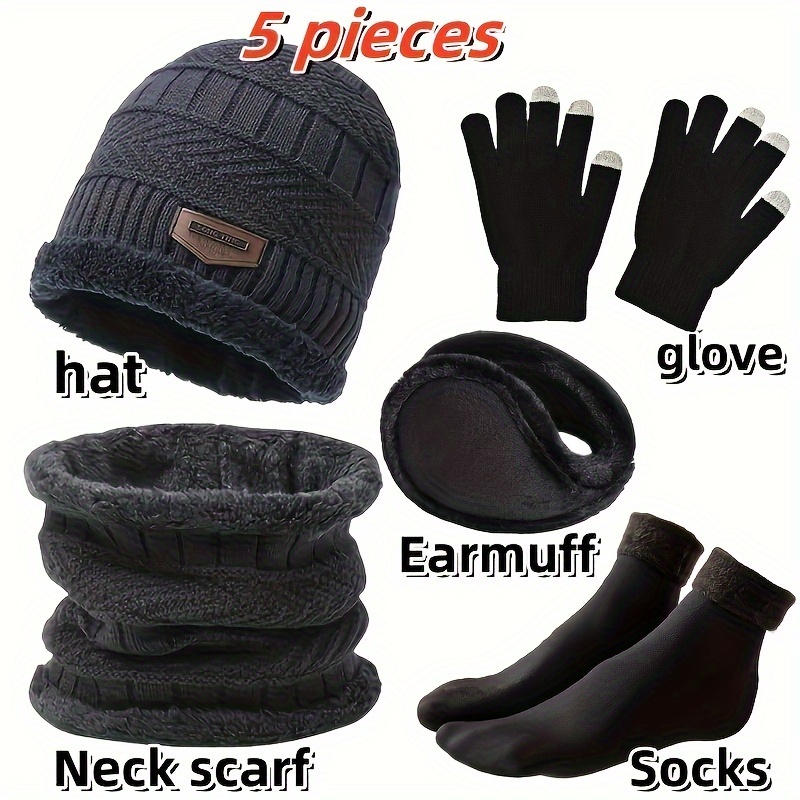 Topi musim dingin pria, syal m - Winter Glove Insulated ulasan dan harga