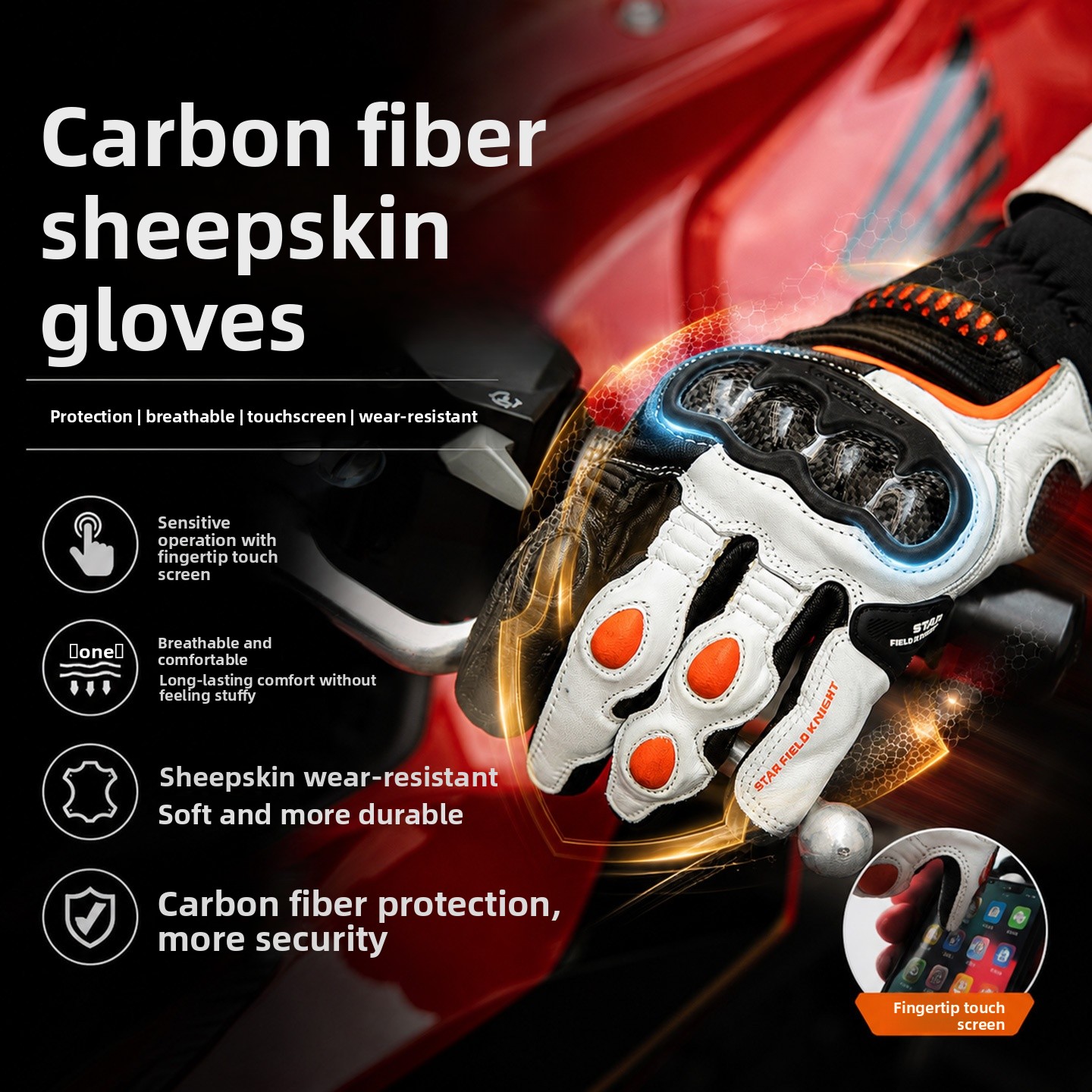 STAR KNIGHT Sarung Tangan Berk - Motorcycle Glove Knuckle ulasan dan harga