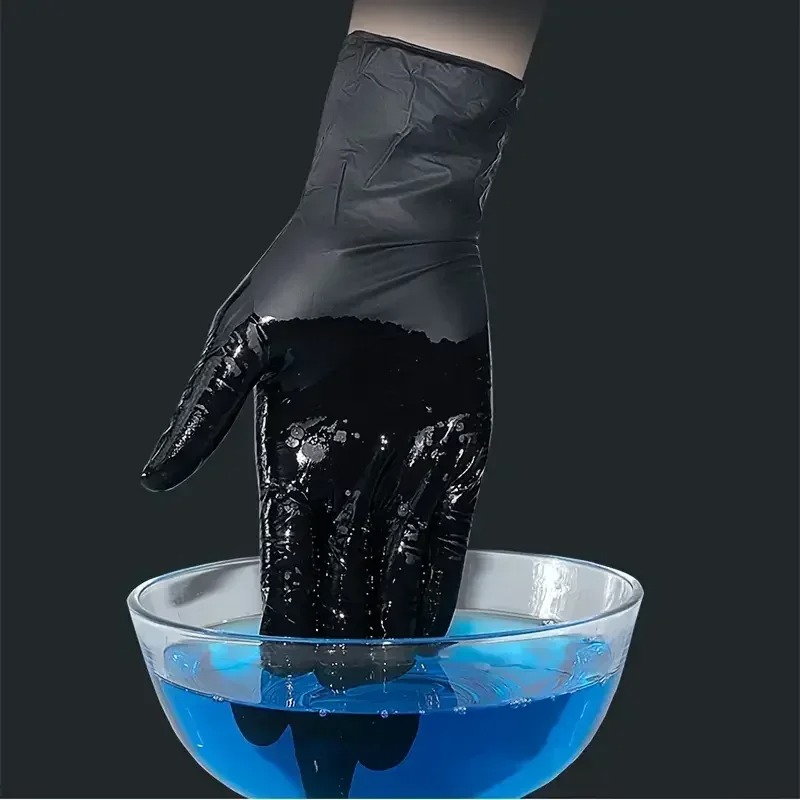 1/100 Buah Sarung Tangan Hitam - Latex Disposable Glove ulasan dan harga